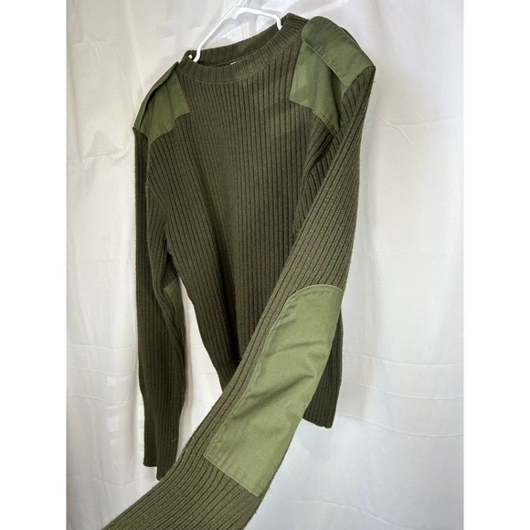 DSCP Valor Collection Army Green Military Warm Sweater Size 44 100% Wool - Picture 3 of 6